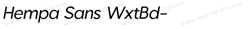 Hempa Sans WxtBd字体转换